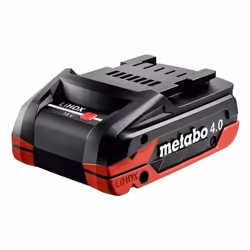 Metabo 624974000, Battery, Lithium-Ion High Density (LiHD), 4 Ah, 18 V, Metabo, Black, Red