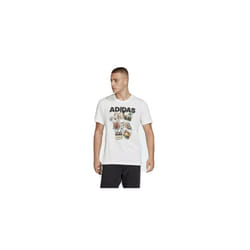 Mens adidas Doodle Photos T Shirt Tee White - 2XL