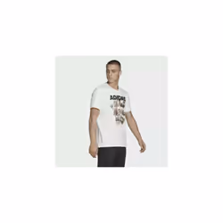 Mens adidas Doodle Photos T Shirt Tee White - 2XL