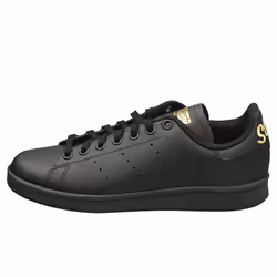 adidas Stan Smith J Kids Classic Trainers in Black Gold - 3 UK