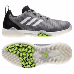 ADIDAS Golf Mens CodeChaos Waterproof Performance Spikeless Golf Shoes Grey/White - Grey/White/Black