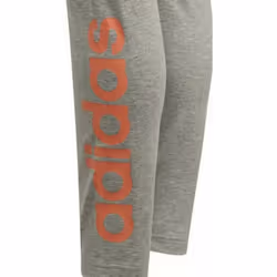 ) adidas Junior Girls Linear Leggings Grey FM7023 - Age 5-6 Years (Height 116cm