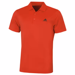 adidas Golf Mens 2021 Performance Left Chest Logo Stretch Soft Polo Shirt - M, Collegiate Red