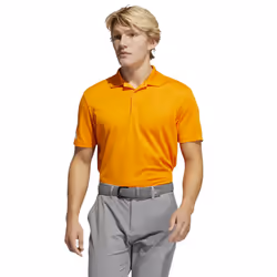 adidas Golf Mens 2021 Performance Moisture Wicking PRIMEGREEN Polo Shirt - S, Bright Orange