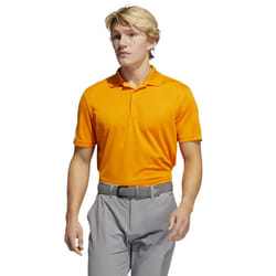 adidas Golf Mens 2021 Performance Moisture Wicking PRIMEGREEN Polo Shirt - S, Bright Orange