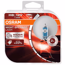 Light Bulbs; OSRAM; NIGHT BREAKER LASER next Generation; H8 12 35 PGJ19-1 3200 Halogen; for AUDI, BMW, VOLKSWAGEN, FORD, SKOD ...