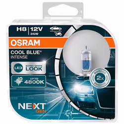 Light Bulbs; OSRAM; COOL BLUE INTENSE next Generation; H8 12 35 PGJ19-1 5000 Halogen; for AUDI, BMW, VOLKSWAGEN, FORD, SKODA
