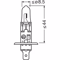 OSRAM 64150ULT-2HB Bulb, spotlight H1 12V 55W