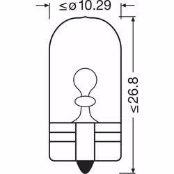 OSRAM 2827DC-2BL Light Bulbs 12 5 WY5W