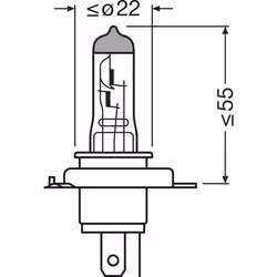 OSRAM 64193NBS-1BL Bulb, spotlight H4 12V 60/55W