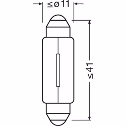OSRAM 6411-2BL Light Bulbs Socket Bulb 12 10
