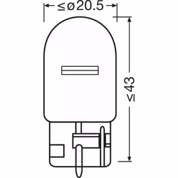 OSRAM 7504-2BL Light Bulbs 12 21 WY21W
