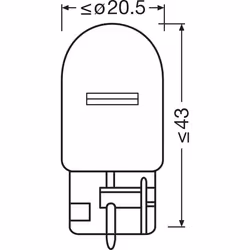 OSRAM 7505-2BL Light Bulbs 12 21 W21W