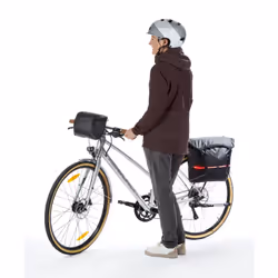 VAUDE CityMe Bike Rear Bicycle bag 18 L Polyamide, Polyurethane Blue, Brown