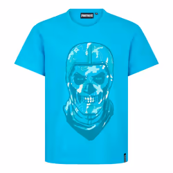 FORTNITE | Toys & Gamers | SKULL TROOPER | Blue | Short Sleeved | Unisex Kids | Crew | Gaming Cotton T-Shirt Sizes 14 Years