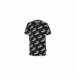 ) Junior Puma Amplified All Over Print Tee T-Shirt Graphic Black White 5816563 - Age 9-10 Years (140cm