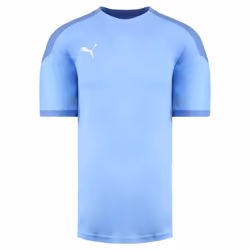 Puma DryCell TeamFinal 21 Short Sleeve Mens Light Blue Training Jersey T-Shirt 656481 18 (UK ) - M