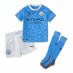 2020-2021 Manchester City Home Little Boys Mini Kit - 3-4 Years