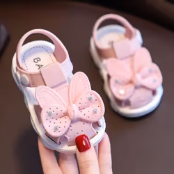 Girls Sandals Flowers Bow Knot Sweet Soft Children's Beach Shoes Kids Summer Bow Knot Sandals Princess Fashion Cute High Qual ...