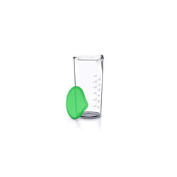 - Measuring jug 600 ml with Measurements displayed, Mixing Jug, Blender Beaker with Green lid, 20 oz, Transparent Measuring Cup, Ideal for Hand