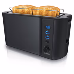 Frukost 4 slice long slot toaster, Double wall housing, with warming rack, 6 Browning settings, auto bread centring, Reheat D ...