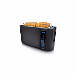 - 4 Slice Long Slot Toaster - Touch Panel - Remaining Time Display - Double Wall Housing â with Warming Rack â 7 Browning ...