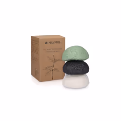 Navaris Set of Konjac Sponges - 3x Natural Exfoliating and Cleansing Sponge Shower Puffs for Face and Body including Bamboo C ...