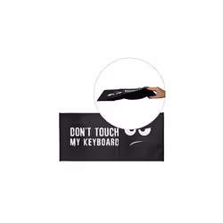 Keyboard Cover Compatible with Universal Keyboard (L) - Dust Cover PC Keyboard Fabric Case - Don't touch my keyboard