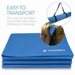 Foldable Yoga Mat for Travel - 4mm Thick Exercise Mat for Yoga, Pilates, Workout, Gym, Fitness - Non-Slip Folding Portable Outdoor Camping Mat