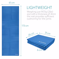 Foldable Yoga Mat for Travel - 4mm Thick Exercise Mat for Yoga, Pilates, Workout, Gym, Fitness - Non-Slip Folding Portable Outdoor Camping Mat