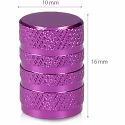 kwmobile 5x Valve Cap - Metal Tire Valve Dust Caps for Car, Bike, Motorcycle - Set of 5 Tire Stem Car Wheel Dustproof Cap