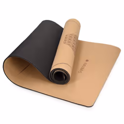 Non Slip Cork Yoga Mat - Natural Eco Friendly Fitness Mat with Shoulder Strap - Non Toxic Exercise Mat for Pilates Hot Yoga O ...
