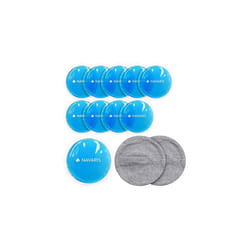 Navaris Round Gel Ice Pack Set - Set of 10 Small Reusable Gel Ice Packs for Hot/Cold Use