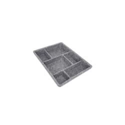 Felt Drawer Organiser Tray - Tidy Desk Drawers, Office Supplies, Jewellery, Cosmetics, Small Personal Items and Accessories - Grey