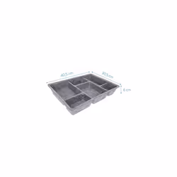 Felt Drawer Organiser Tray - Tidy Desk Drawers, Office Supplies, Jewellery, Cosmetics, Small Personal Items and Accessories - Grey