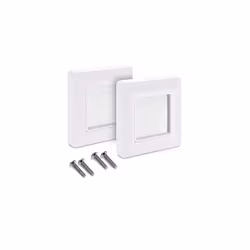 Flush Brush Wall Plate - 2X Single Gang Flush Wall Mounted Brush Faceplate to Cover Outlets, Sockets and Tidy Up Wires and Ca ...