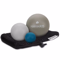 Lacrosse Massage Balls Set - Myofascial Deep Tissue Muscle Therapy for Back Legs Neck Foot Roller Trigger Points Firm Spheres ...