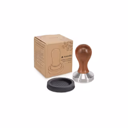 Coffee Tamper - Handheld Stainless Steel Espresso Press with Walnut Handle for Coffee Grounds - 51 mm Coffee Ground Compresso ...