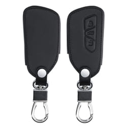 Key Cover Compatible with VW Golf 8 3 Button Car Key - Faux Leather Car Key Fob Protector - Black