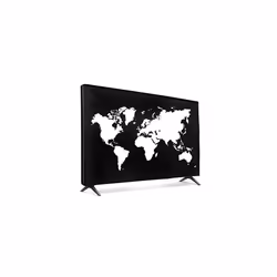 Dust Cover for 43" TV - Flat Screen TV Protector - Travel Outline White/Black