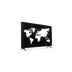 Dust Cover for 43" TV - Flat Screen TV Protector - Travel Outline White/Black