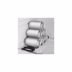 Silicone Bottle Stacking Mat Set of 2 Refrigerator Organizer Holder Rack to Stack Bottles Cans Beer Soda Black