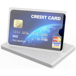kwmobile Credit Card Sleeves - 10x Soft TPU Holder for Cards - Matte Transparent