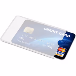 kwmobile Credit Card Sleeves - 10x Soft TPU Holder for Cards - Matte Transparent