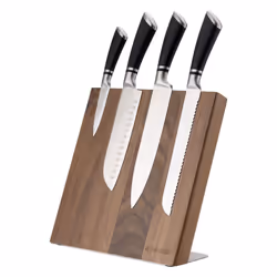 Wooden Magnetic Knife Holder - Universal Wood Magnetic Block & Organiser for Knives, Scissors, Kitchen Cutlery - Walnut, 27.5 ...