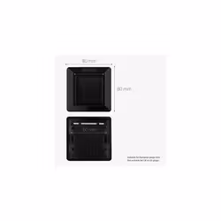 Flush Brush Wall Plate - 2X European Single Gang Flush Wall Mounted Brush Faceplate to Cover Outlets, Sockets and Tidy Up Wires - Black