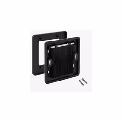Flush Brush Wall Plate - 2X European Single Gang Flush Wall Mounted Brush Faceplate to Cover Outlets, Sockets and Tidy Up Wires - Black