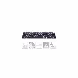 Keyboard Cover Compatible with Apple MacBook Air 13" 2018 2019 2020 A1932 - Keyboard Cover US English QWERTY - Black