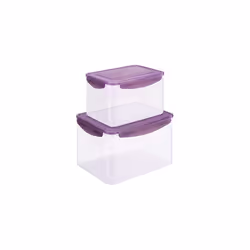 Plastic Food Containers with Airtight Locks - Set of Large (9L) and Medium (4.9L) Storage for Meal Prep, Food - Freezer and M ...