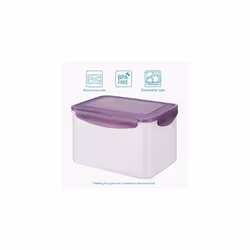 Plastic Food Containers with Airtight Locks - Set of Large (9L) and Medium (4.9L) Storage for Meal Prep, Food - Freezer and Microwave Safe